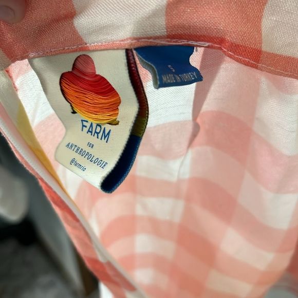 FARM RIO (by Anthropologie) Gingham Colorblock Contrast Romper, Size S - Picture 9 of 13